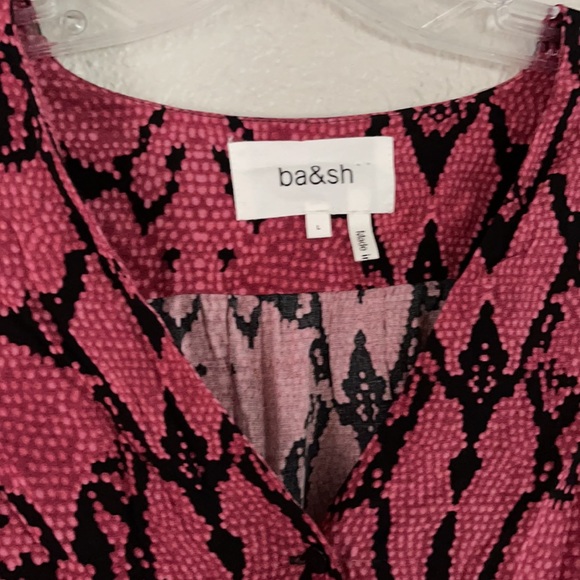 ba&sh Cleo Python Print Top in Rose - Picture 4 of 6